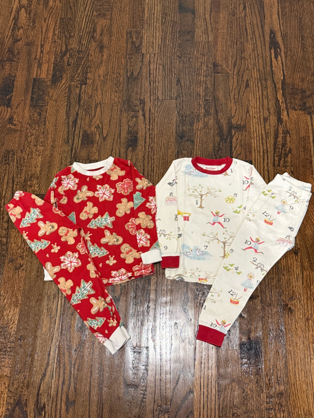 Burt's Bees Kids Holiday Pajama Sets - Red & Cream